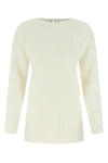 Off-white Off White Women Ivory Virgin Wool Sweater In White