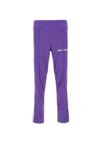 Palm Angels Lilac Side-stripe Logo Track Pants In Purple-white
