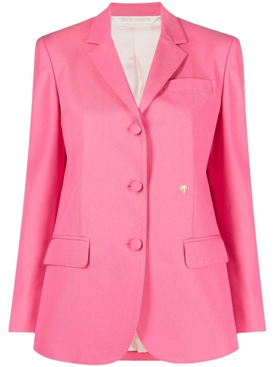 Palm Angels Miami Single-breasted Blazer In Rosa