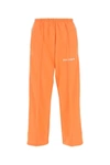 Palm Angels Side-stripe Cropped Track Pants In Orange