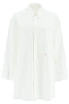PALM ANGELS PALM ANGELS SHIRT DRESS WITH BELL SLEEVES