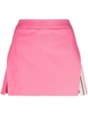 Palm Angels Stripe-detail A-line Miniskirt In Fuchsia