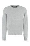 Palm Angels Intarsia-knit Logo Jumper In Grey