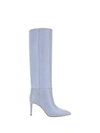 Paris Texas Lizard Skin-effect Knee-high Boots In Denim