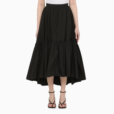 Patou Maxi Frill Skirt In Black