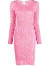 Patou Smocked Organic Cotton Dress In Pink