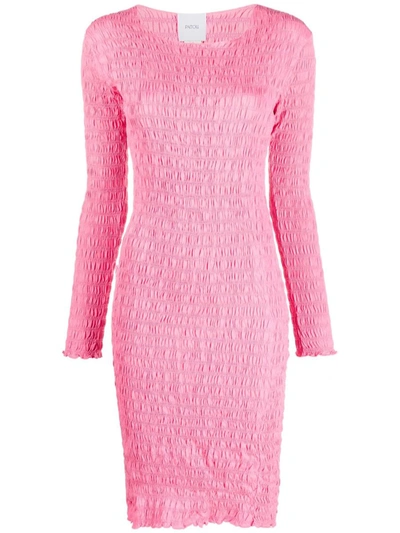 Patou Smocked Organic Cotton Dress In Pink