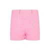 Patou Cotton Blend Shorts With Double Zip In Pink &amp; Purple