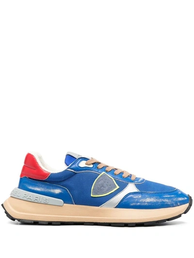 Philippe Model Antibes Low Man Pelle Used Nylon In Blue