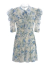 Philosophy Di Lorenzo Serafini Minidress In Tulle With Floral Print In Ivory