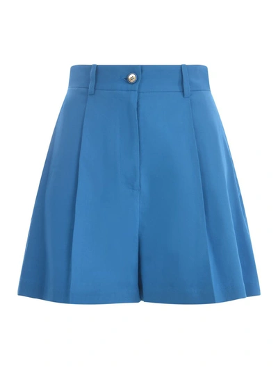 Pinko Shorts  Sorridente In Linen Blend In Azzurro