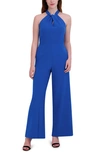 Julia Jordan Halter Neck Jumpsuit In Blue