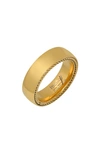 HMY JEWELRY 18K YELLOW GOLD VERMEIL BAND RING