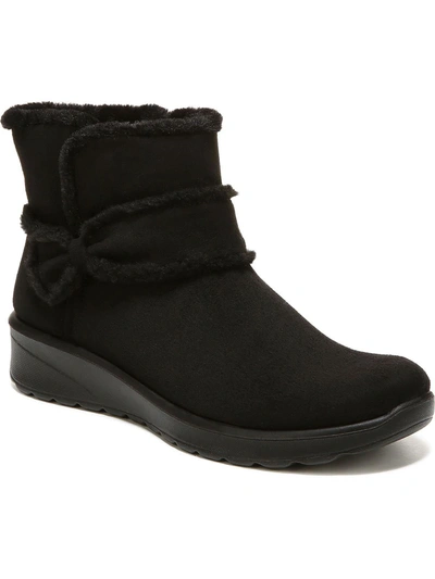 Bzees Glaze Womens Pull-on Casual Ankle Boots In Black