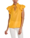 1.state Flutter Sleeve Top In Yellow