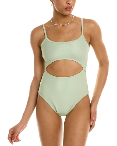 Madewell Second Wave Cutout One-piece In Green