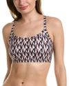 Terez Tlc Aztec Geo Printed Low Impact Sports Bra In Brown