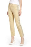 Ag Isabelle Side Panel Ankle Skinny Jeans In Fresh Sand