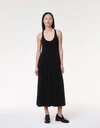 Another Tomorrow Dropwaist Gathered Tank Dress In Black