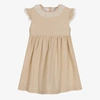 BABIDU GIRLS BEIGE COTTON DRESS