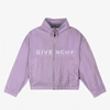 GIVENCHY GIRLS LILAC PURPLE 4G ZIP-UP JACKET
