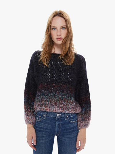 Maiami Gradient Fade Big Sweater In Black