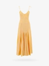 Sportmax Cancan Pleated Maxi Dress In Yellow