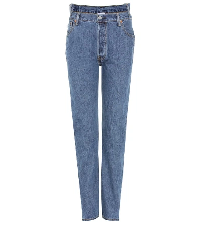 Vetements X Levi's® High-waisted Reworked Denim Jeans In Blue