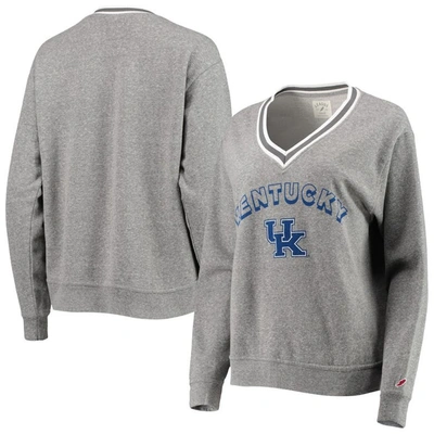 LEAGUE COLLEGIATE WEAR LEAGUE COLLEGIATE WEAR HEATHERED GRAY KENTUCKY WILDCATS VICTORY SPRINGS TRI-BLEND V-NECK PULLOVER SW