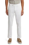 Brax Evans Regular Fit Flat Front Chino Pants In White