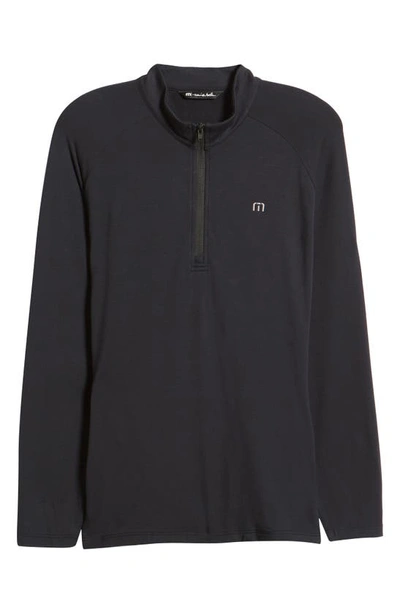 Travismathew Cloud 2.0 Quarter Zip Pullover In Black