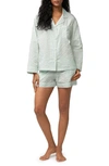 Bedhead Pajamas 3d Striped Long-sleeve Cotton Pajama Set In Mint 3d Stripe