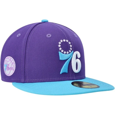 New Era Purple Philadelphia 76ers Vice 59fifty Fitted Hat