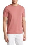 Hugo Boss Short-sleeved Linen T-shirt In Pink