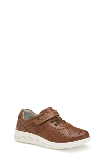 Johnston & Murphy Kid's Activate U-throat Hook & Loop Sneaker In Tan Full Grain