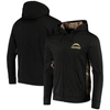 Dunbrooke Men's  Black, Realtree Camo Los Angeles Chargers Decoy Tech Fleece Full-zip Hoodie In Black