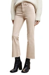 Mango Crop Flared Jeans Sand In Sand