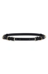 GIVENCHY GIVENCHY VOYOU DOUBLE BUCKLE LEATHER BELT