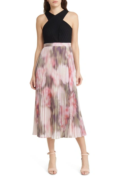 strapless open back dress Ted Baker Rosiiie Serendipity Pleated Midi Dress, Green