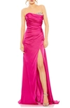 MAC DUGGAL CRYSTAL DETAIL STRAPLESS SHEATH GOWN