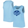 Soft As A Grape Royal Toronto Blue Jays Plus Size High Neck Tri-blend Tank Top In Royal