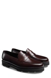 John Lobb Men's Lug-sole Iconic Penny Leather Loafers In Brown