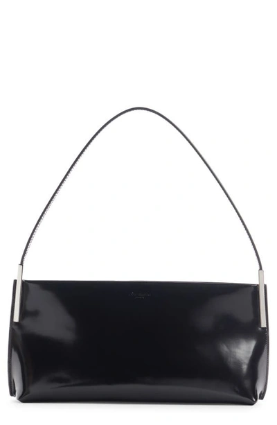 Saint Laurent Small Suzanne Leather Baguette Bag In Black