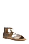 Eileen Fisher Rose Suede Flat Sandals In Light Gold