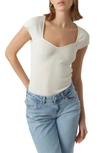 Vero Moda Willow Cap Sleeve Rib Sweater In Birch