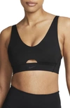 Nike Dri-fit Indy Padded Strappy Cutout Medium Support Sports Bra In Black