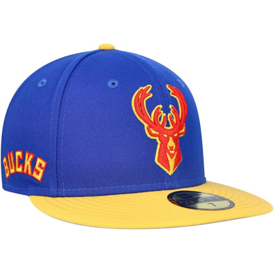New Era Blue Milwaukee Bucks Side Patch 59fifty Fitted Hat