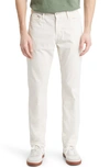 Ag Everett Sueded Stretch Sateen Slim Straight Leg Pants In Sulfur Fade To Graye