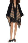 BURBERRY CHECK REVERSIBLE WOOL CAPE