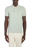 Tom Ford Short-sleeved Cotton Polo Shirt In Grey